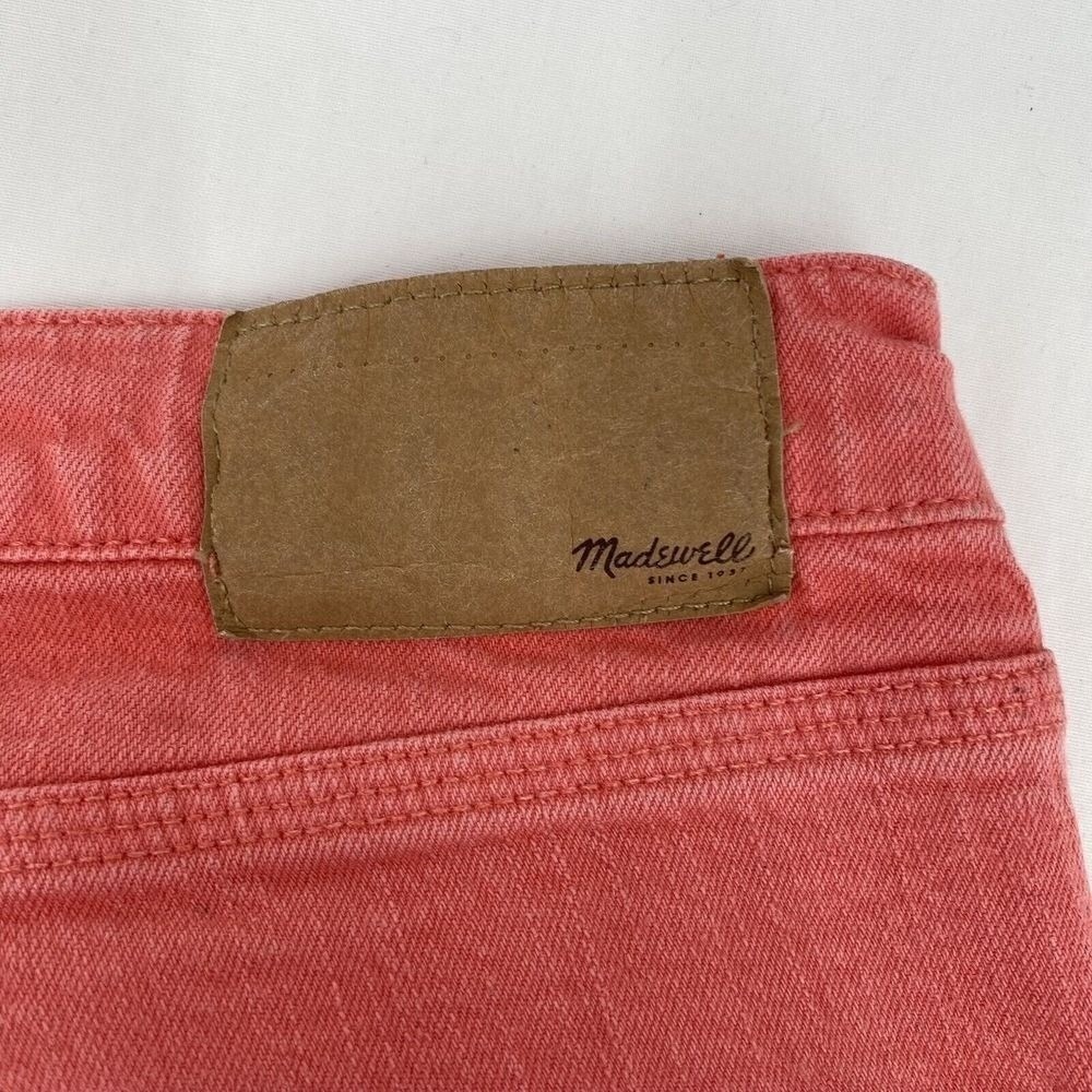 Madewell Women 27 Skinny Ankle Jeans Coral Pink Stretch Denim Mid Rise Pants - Picture 3 of 9